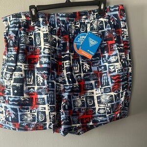 Columbia Men's Graphic Swim Trunks - Red, Blue, White